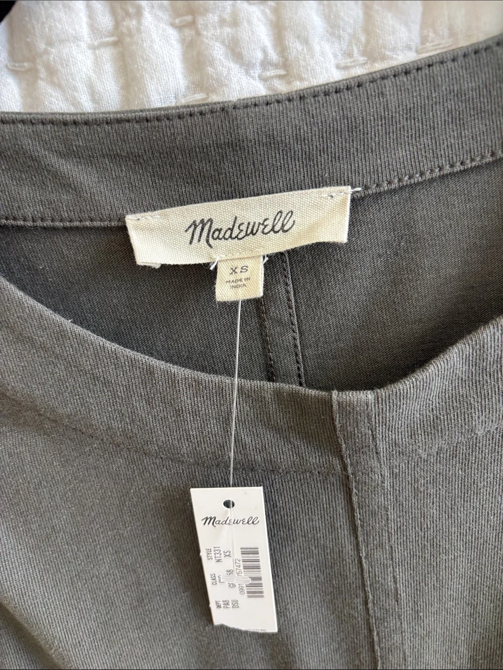 Madewell Charcoal Puff-Sleeve Knit Top